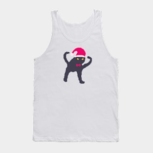 Funny Cat Meme Pixel art Chirstmas Tank Top